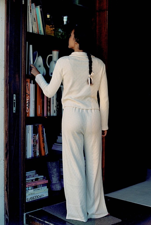 Pantalon évasé Eri ecru Coton Bio