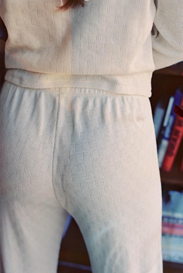 Pantalon évasé Eri ecru Coton Bio