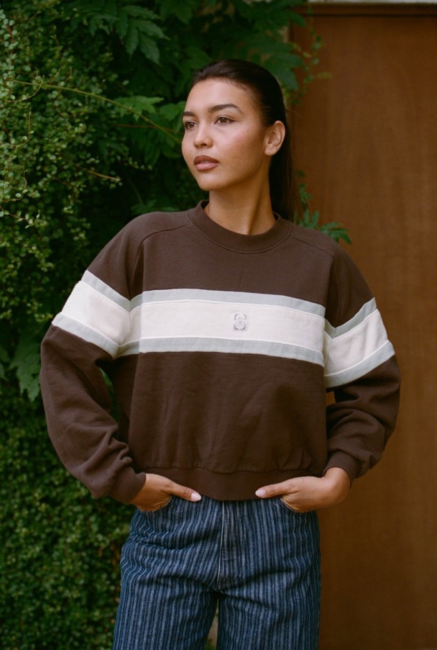 Sweat ample Aria marron Coton Bio