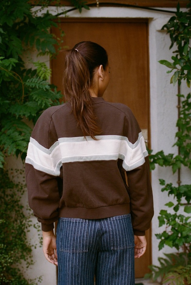 Sweat ample Aria marron Coton Bio