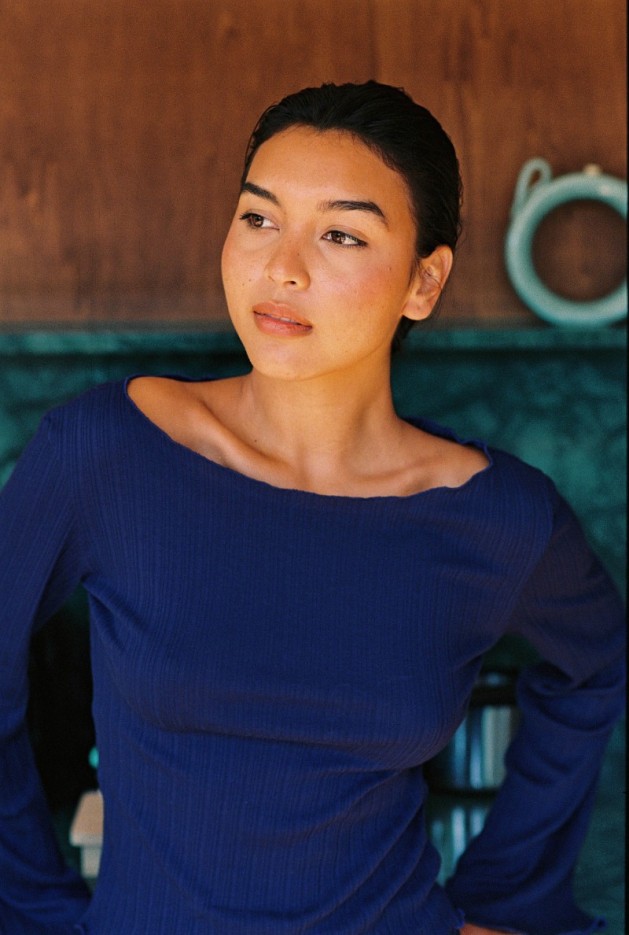 Top Nira bleu Coton Bio
