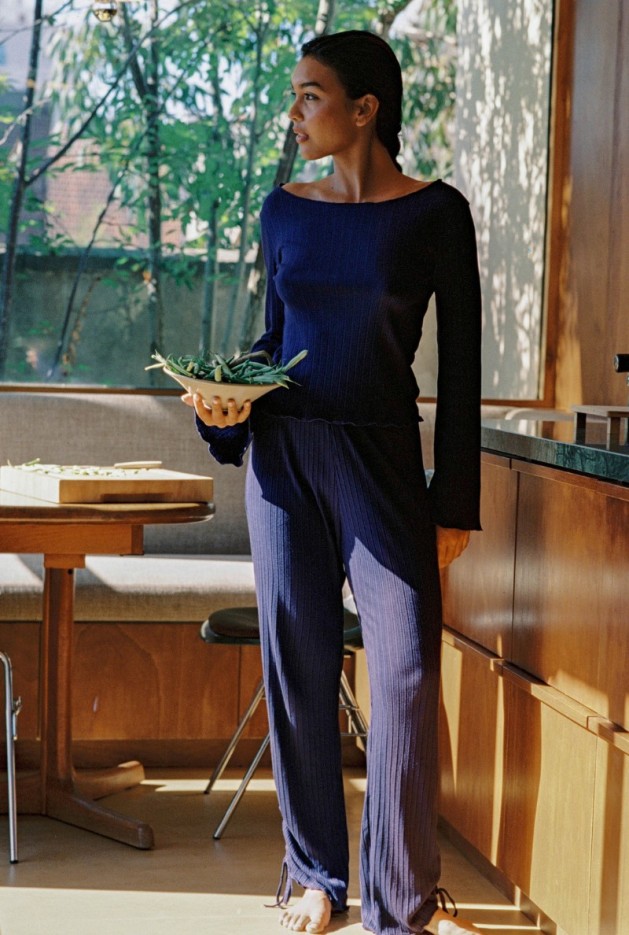 Top Nira bleu Coton Bio