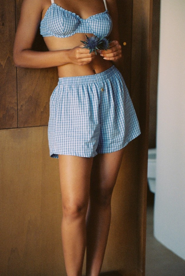 Short Diana à carreaux Coton Bio