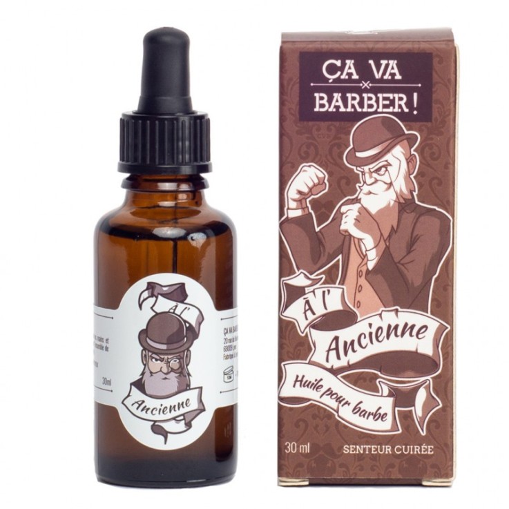 Huile pour barbe Bio Senteur Cuirée (30 ml) À l'Ancienne