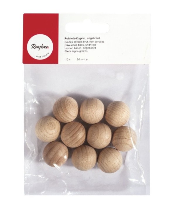 Boules en bois brut, non...