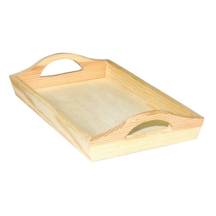 MégaCréa DIY - Plateau en bois 21,5 x 13 x 4 cm