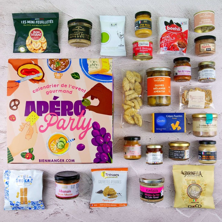 Calendrier de l'avent Apéro Party - 24 produits gourmands sans alcool - Le calendrier gourmand