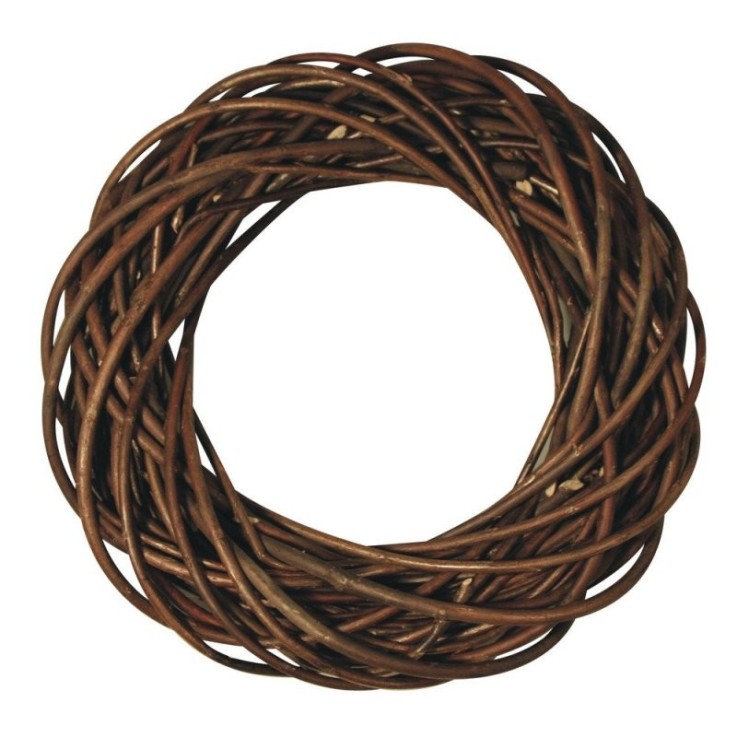 Couronne en osier, non pelée, ø 25cm x 6cm,