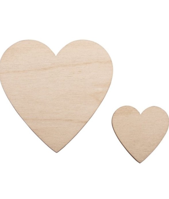 Coeur en bois 31 pièces
