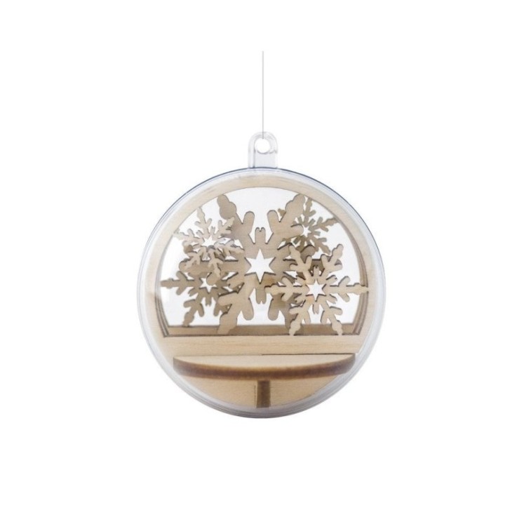 Déco de Noël Flocon de neige 5,5cm