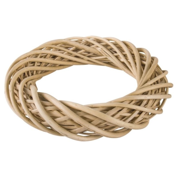 Couronne en osier, pelée, ø 30cm x 7cm,