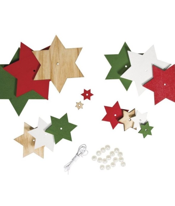 Kit Etoiles de bois, tons...