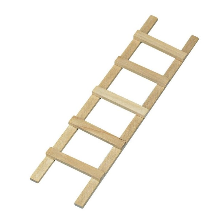 Echelle en bois, 13,5cm, 5 échelons, 1 pce.