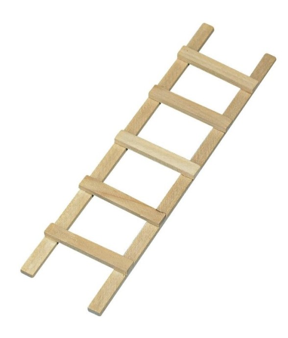 Echelle en bois, 13,5cm, 5...