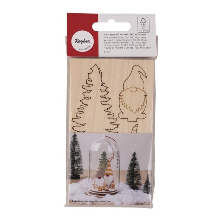 Rayher - Déco de Noël Lutin 8,4cm Diamètre 6cm 2 kits