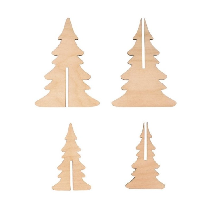Sapins en bois 2 pièces