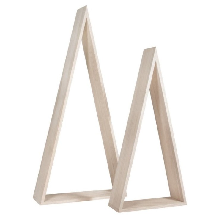 Cadre en bois triangulaire 2 pièces 15/12cm
