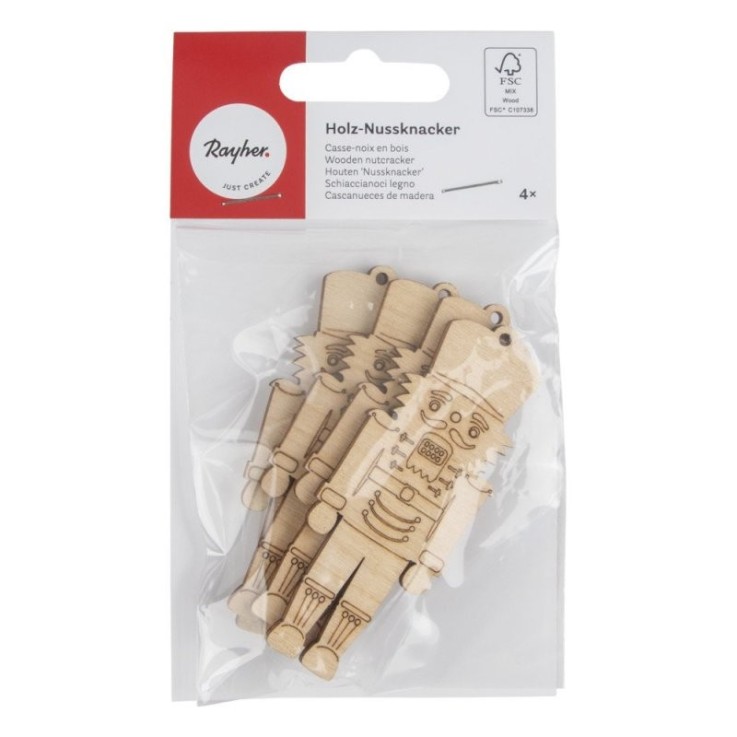 Casse Noisette en bois 3x8 cm 4 pièces