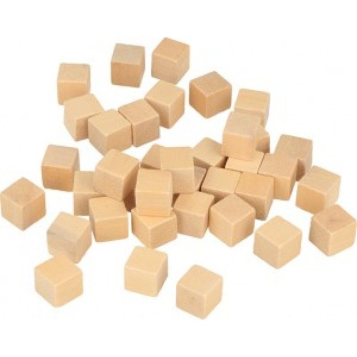 72  cubes en bois - 1,2x1,2 cm
