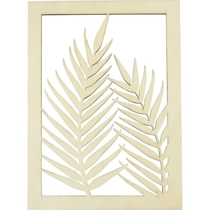 MégaCréa DIY - Cadre en bois Déco Fougères 30 cm