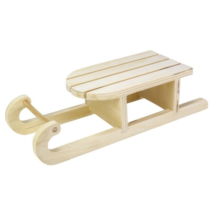 MégaCréa DIY - Luge en bois 24,5x9x6,5cm