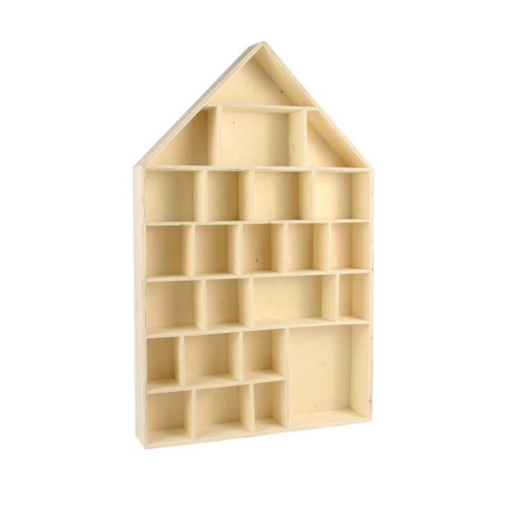 MégaCréa DIY - Maison en bois 24 cases 60 x 37 x 6,5 cm