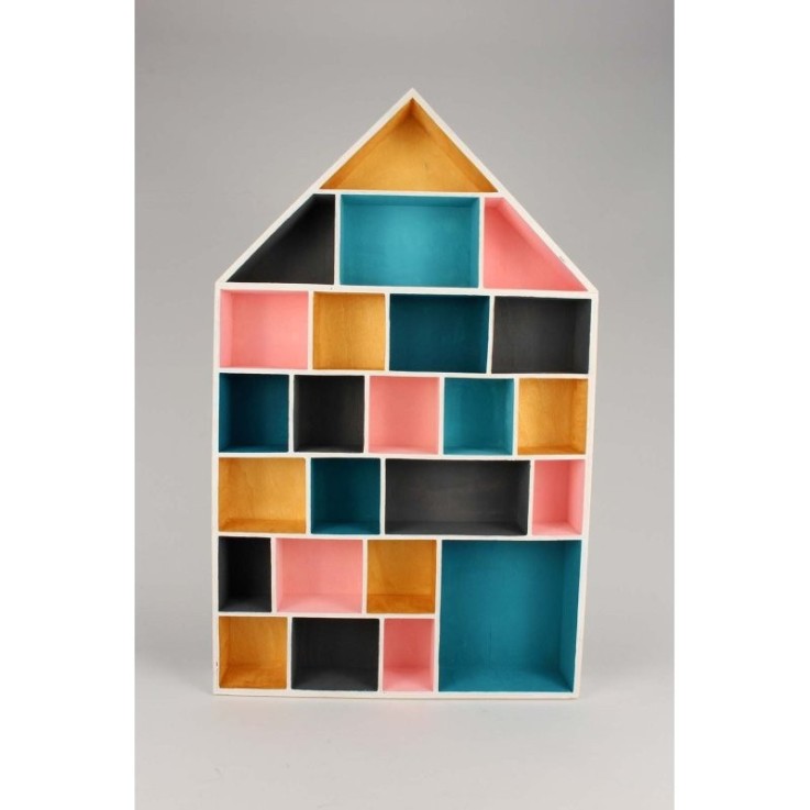 MégaCréa DIY - Maison en bois 24 cases 60 x 37 x 6,5 cm