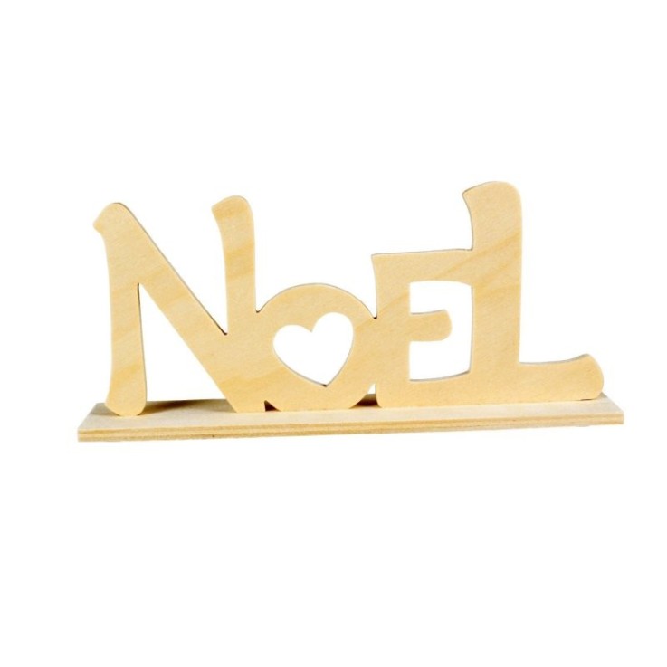 MégaCréa DIY - Mot Noël en bois 20x9x4 cm