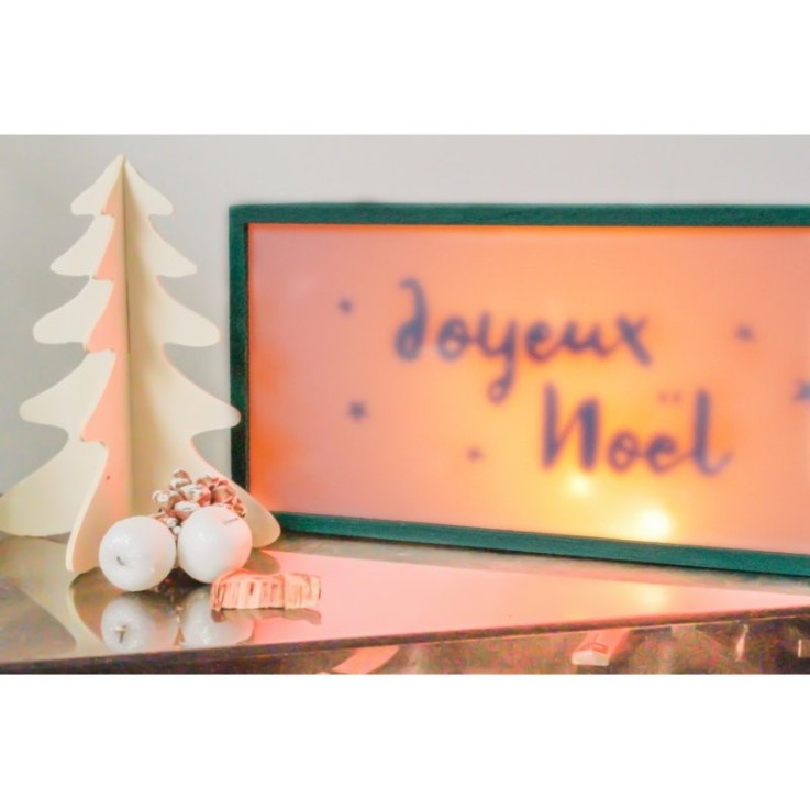 MégaCréa DIY - Sapin de Noel en bois à assembler 12x15 cm 2 pièces