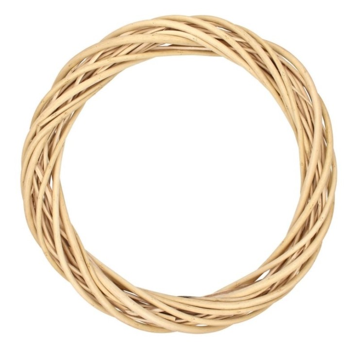 MégaCréa DIY - Couronne en osier naturel diamètre 30 cm