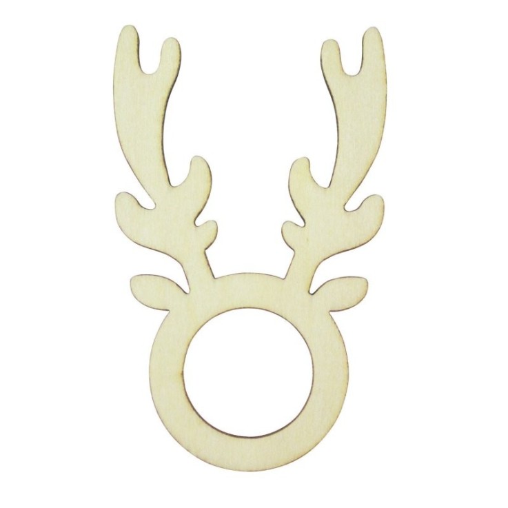MégaCréa DIY - Rond de serviette Cerf 10x6 cm 2 pièces