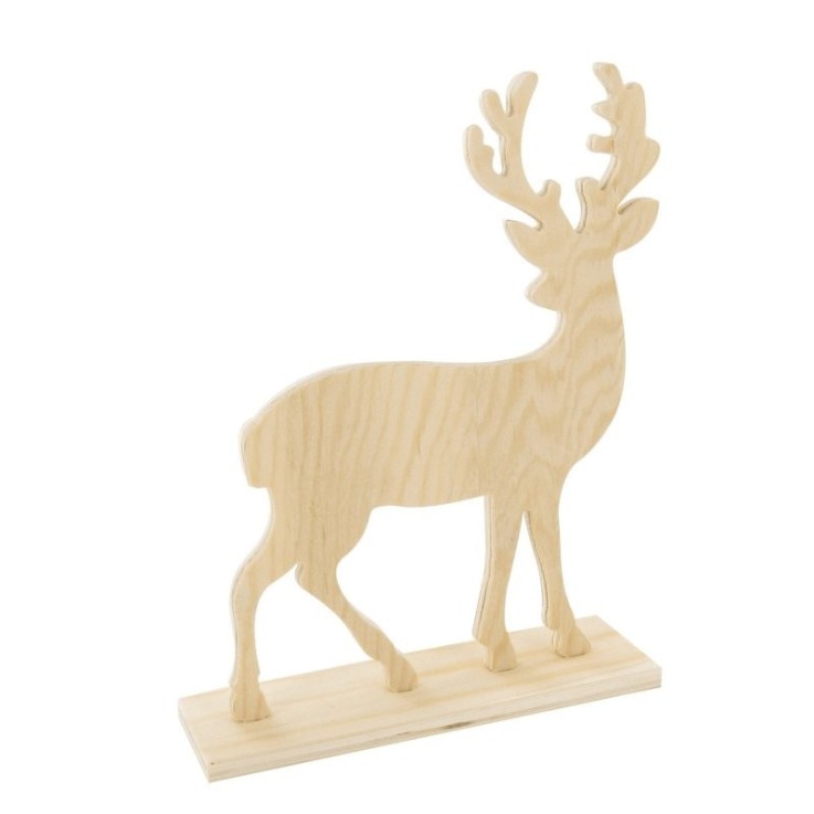 MégaCréa DIY - Cerf en bois 20x15x0,6cm