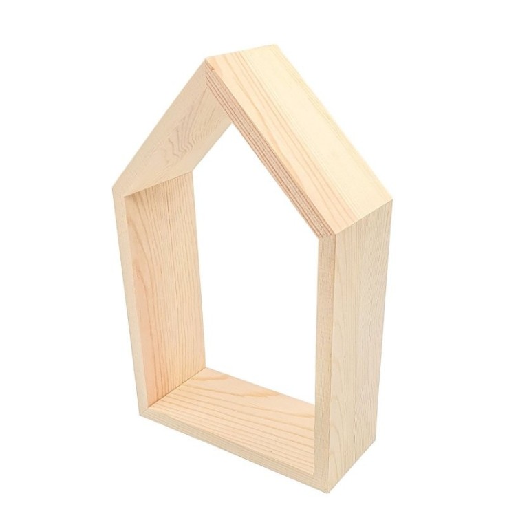 MégaCréa DIY - Cadre maison en bois 14 x 22 x 6 cm