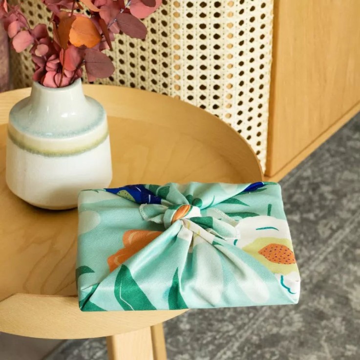 Furoshiki Flower 100 x 100 cm en Fibres Recyclées