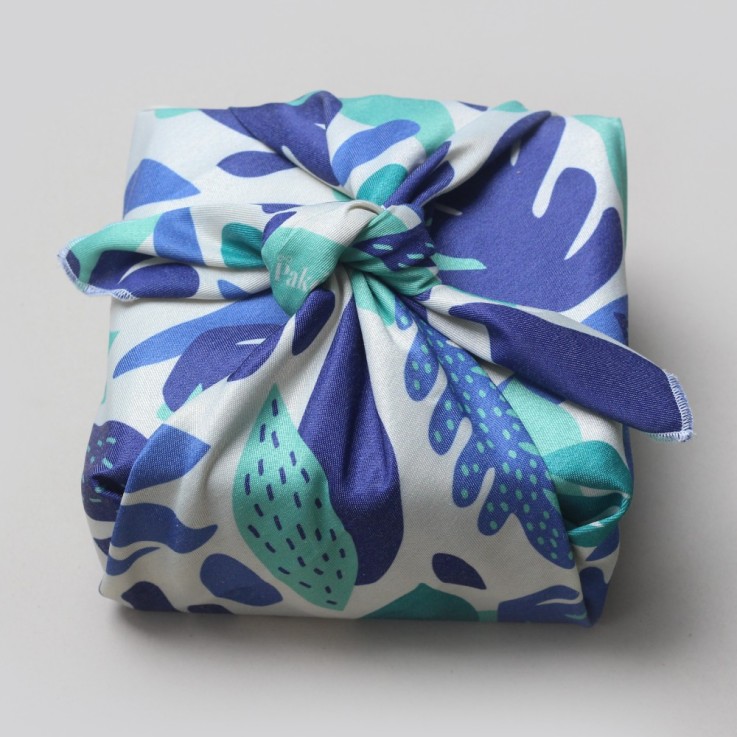 Furoshiki Herbier 75 x 75 cm en Fibres Recyclées