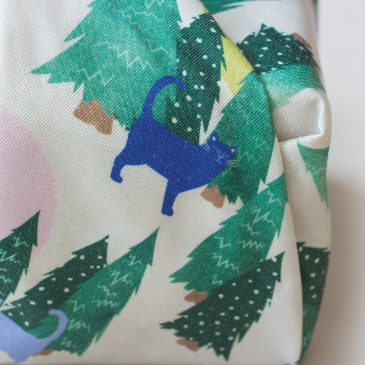 Furoshiki Entrechat 75 x 75 cm en Fibres Recyclées