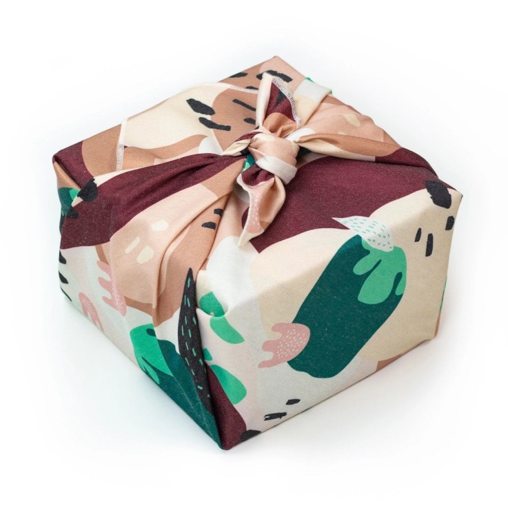 Furoshiki Grenat 75 x 75 cm en Fibres Recyclées