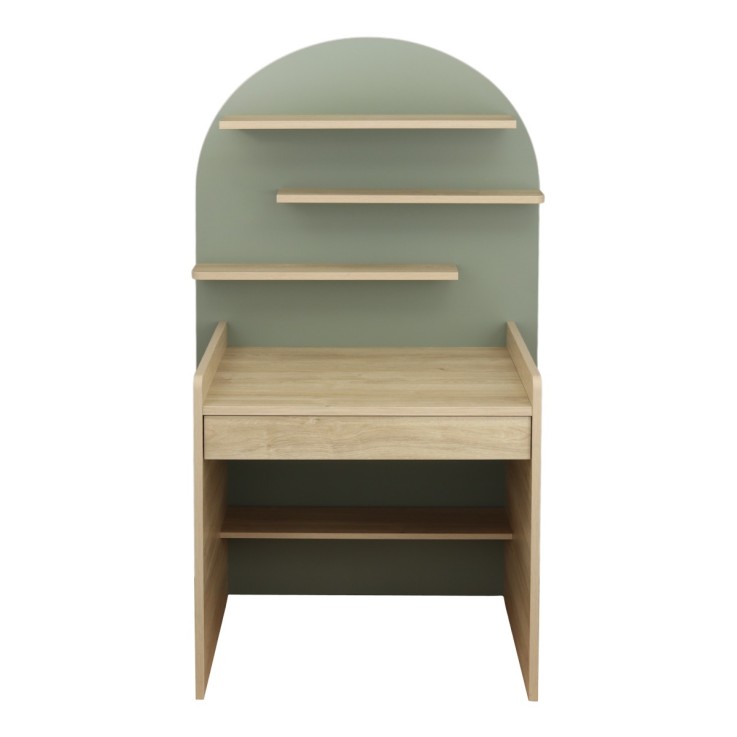 Bureau enfant - décor bois chêne sépia forme arche