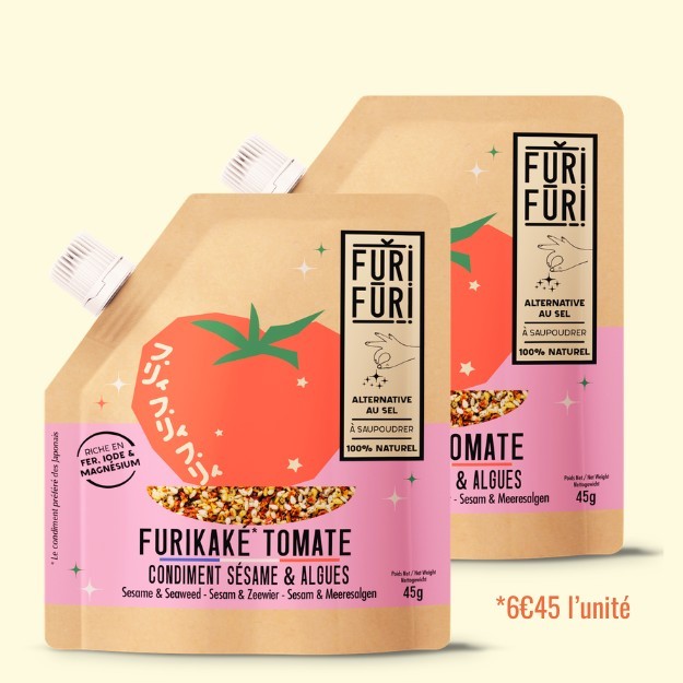 FURIKAKE TOMATE DUO - Alternative au sel - Condiment sésame & algues
