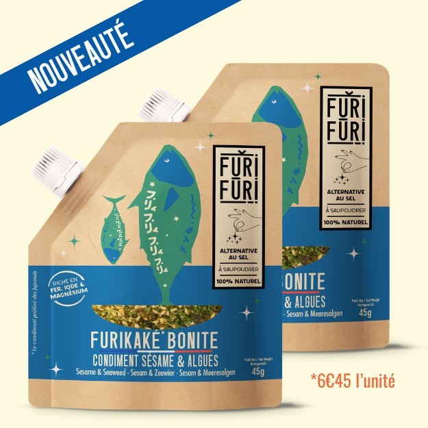 FURIKAKE BONITE DUO - Alternative au sel - Condiment sésame & algues