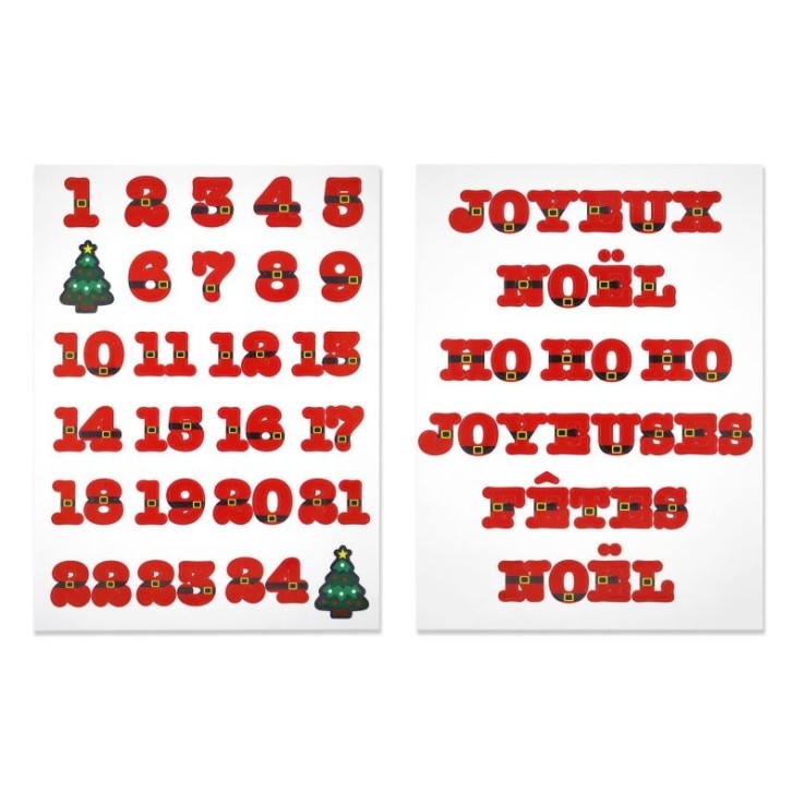 MégaCréa DIY - Gommettes numéros de l'Avent + Mots de Noël