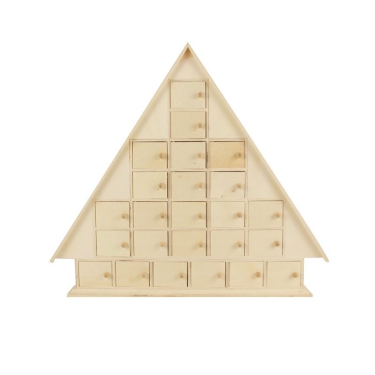 MégaCréa DIY - Maison de l'Avent bois 42,5x48x8 cm