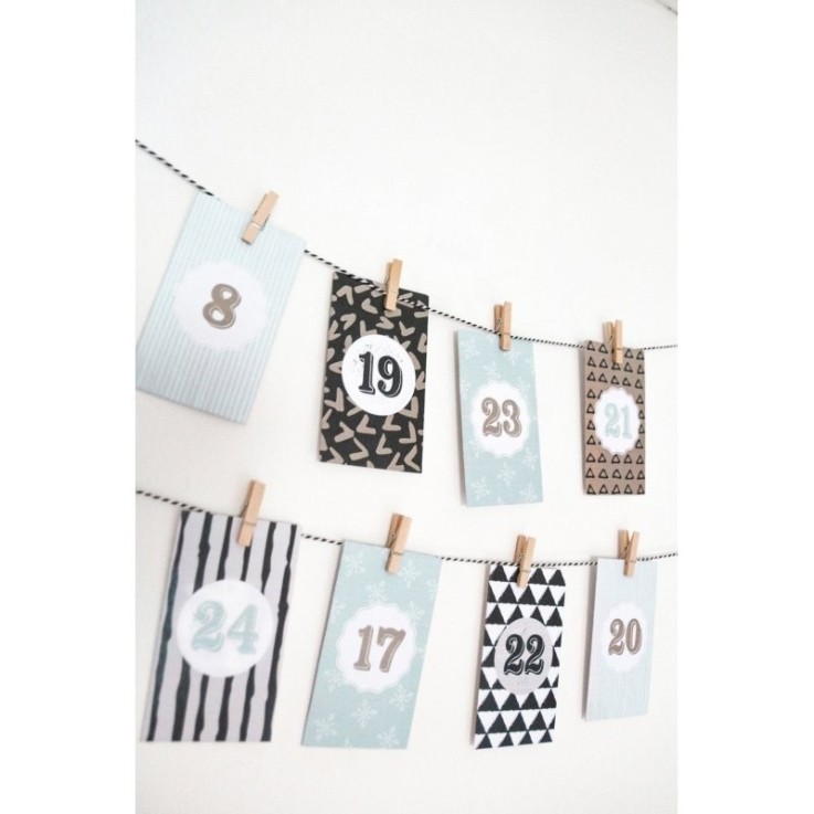 MégaCréa DIY - Sachet en papier pour cadeaux de l'Avent 24 pièces
