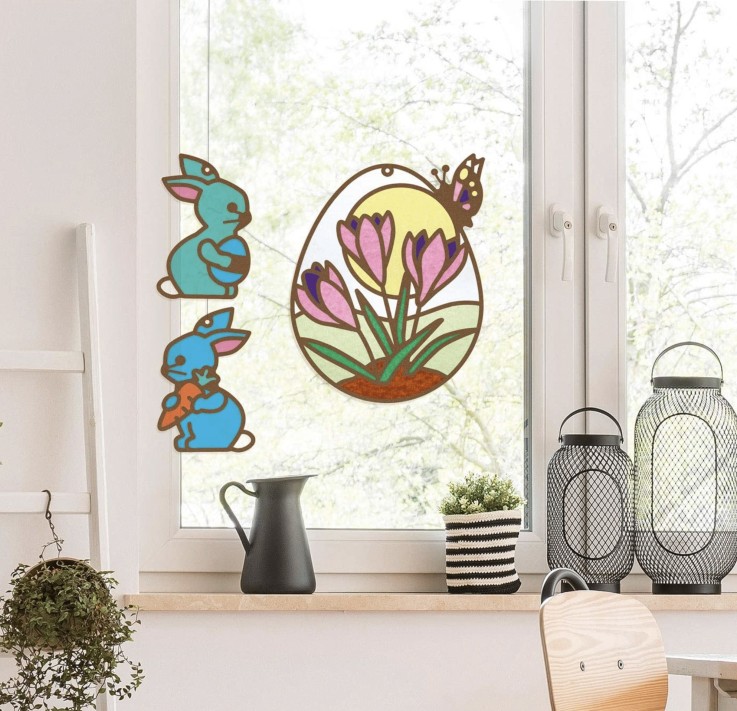 Kit de décoration pour fenêtre "Printemps"