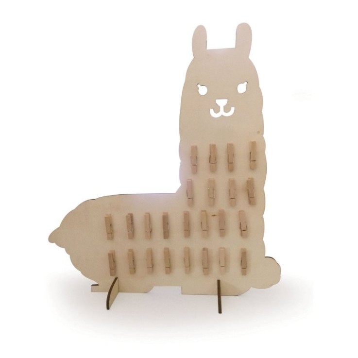 CALENDRIER DE L'AVENT LAMA 370x400mm