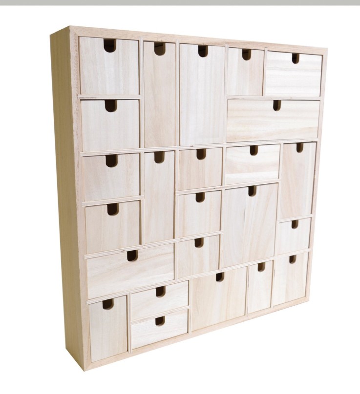 Artemio - Mini armoire 25 tiroirs fous (Possible comme Calendrier de l'Avent)