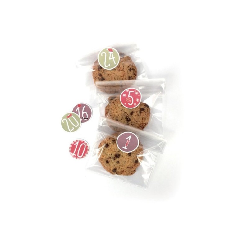 24 SACHETS AVEC STICKERS DE L'AVENT 120x180