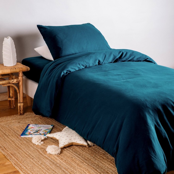 Housse de couette 1 personne pur Coton Bio