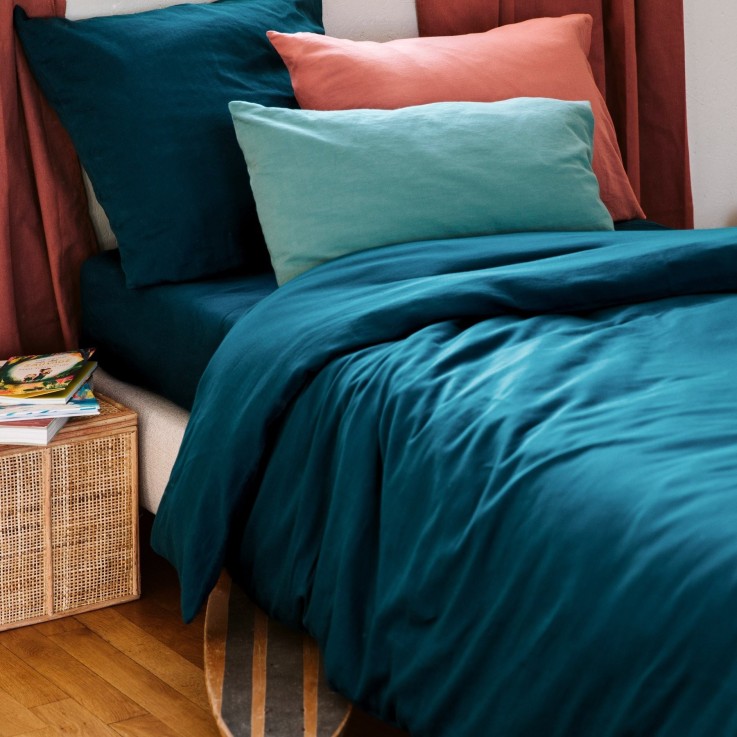 Housse de couette 1 personne pur Coton Bio