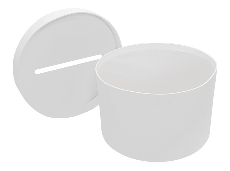 MégaCréa DIY - Urne ronde carton blanc 24,5 x 24,5 x 15 cm